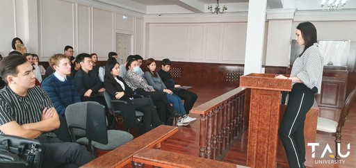 A meeting of students with the judge of the Esil district court Davletova Madina Muratovna 